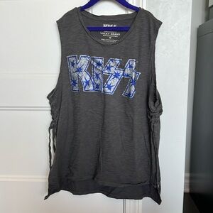 Lucky Brand KISS tank top, dark grey, size M, worn once